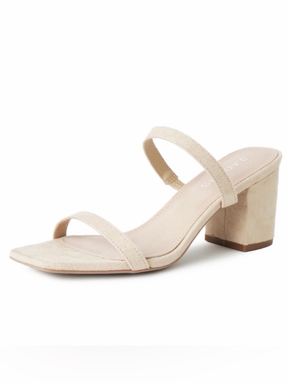 J. Adams Stormi Beige Suede Block Heel Sandals